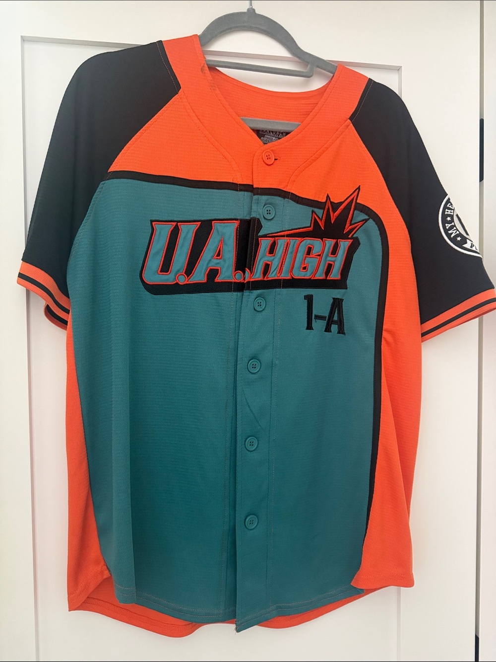 U.A. High Teal & Orange Baseball Jersey